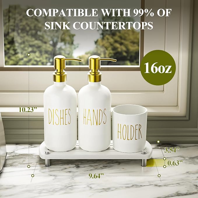 Cisily Kitchen Soap Dispenser Set Comes - Image 5