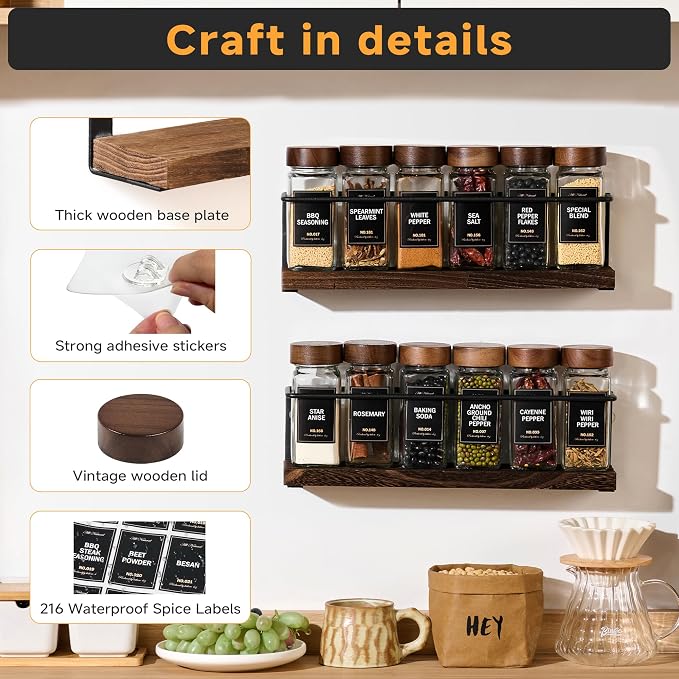 2-Tier Wall Mount Spice Rack Organizer - Image 5