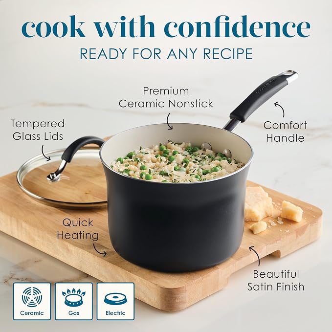 Rachael Ray Cucina Ceramic Cookware Set - Image 7