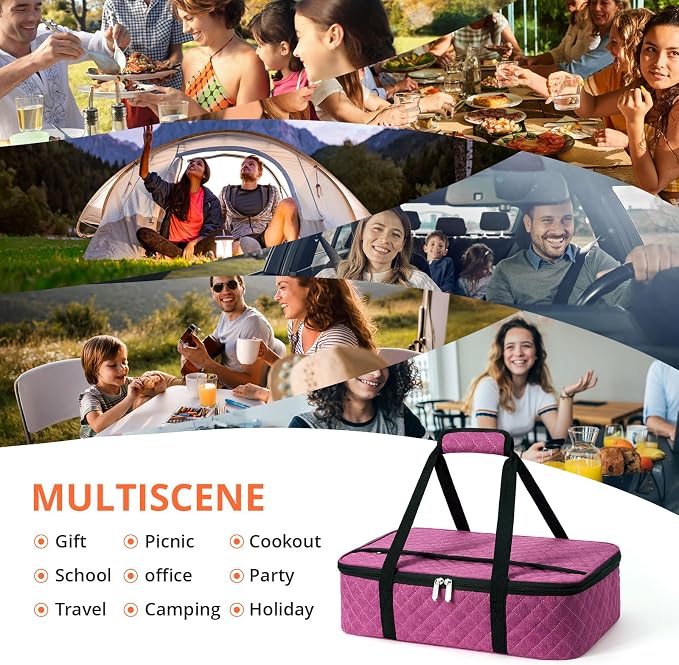 Insulated Casserole Carrier Portable Food Tote - Image 7