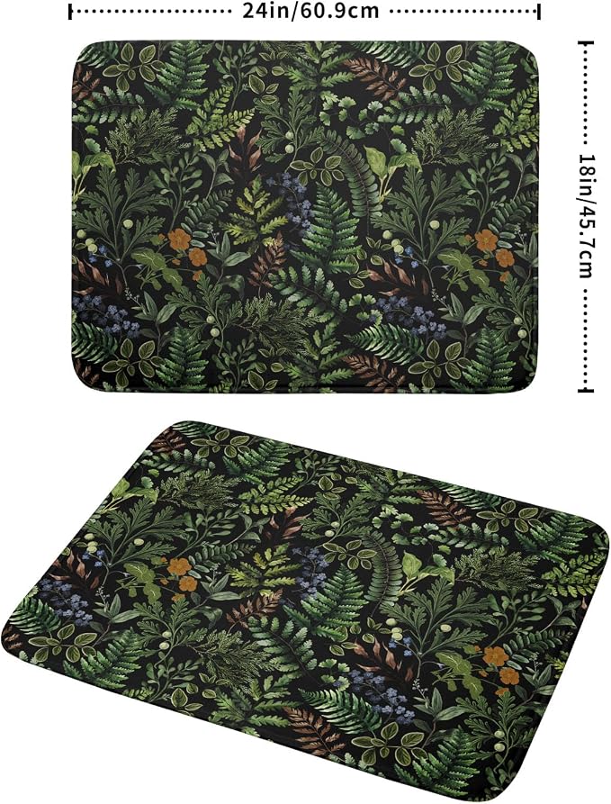 Black Sage Green Plant Dish Drying Mat - Image 2