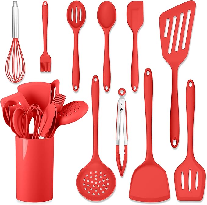 HaWare 11 PCS Silicone Cooking Utensils Set, Heat Resistant Kitchen Utensils by HaWare