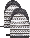 KITCHENAID Albany Mini Oven Mitt 2-Pack Set, Matte Black by KitchenAid