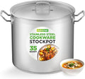 Nutrichef Stainless Steel Cookware Stockpot, 35 Quart Heavy Duty Induction Soup by NutriChef%E2%84%A2Kitchen