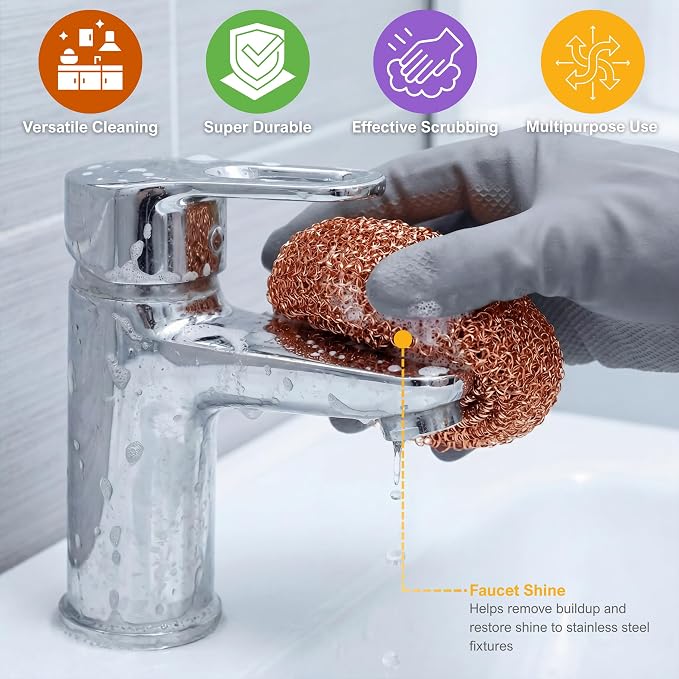 PAMI Heavy Duty Non Scratch Copper Scrubbers - Image 5
