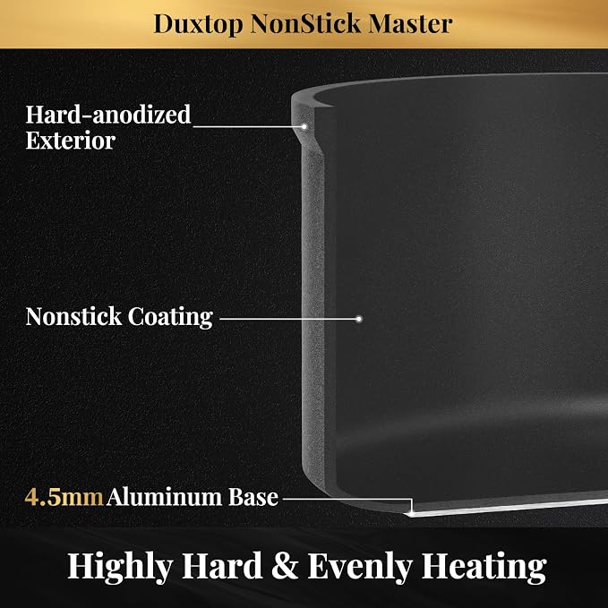 Duxtop Nonstick Master Saucepans 3 Quart Hard Anodized Sauce Pan - Image 4