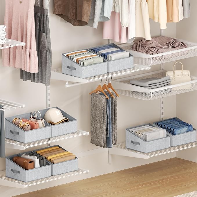 DIMJ Trapezoid Storage Bins, Closet Storage Bins - Image 7