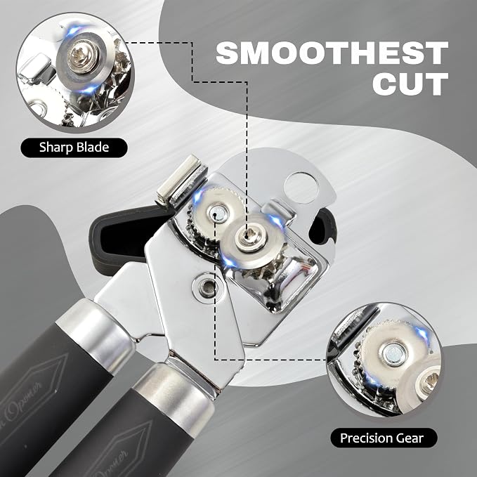 Manual Can Opener with Magnet – Heavy Duty Hand Can & Bottle Opener, Stainless - Image 3