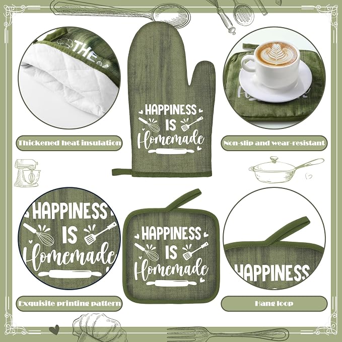 Fourluoo 10 Pcs Farmhouse Kitchen Decor and Accessories Set 4 Kitchen Towels 2 - Image 5