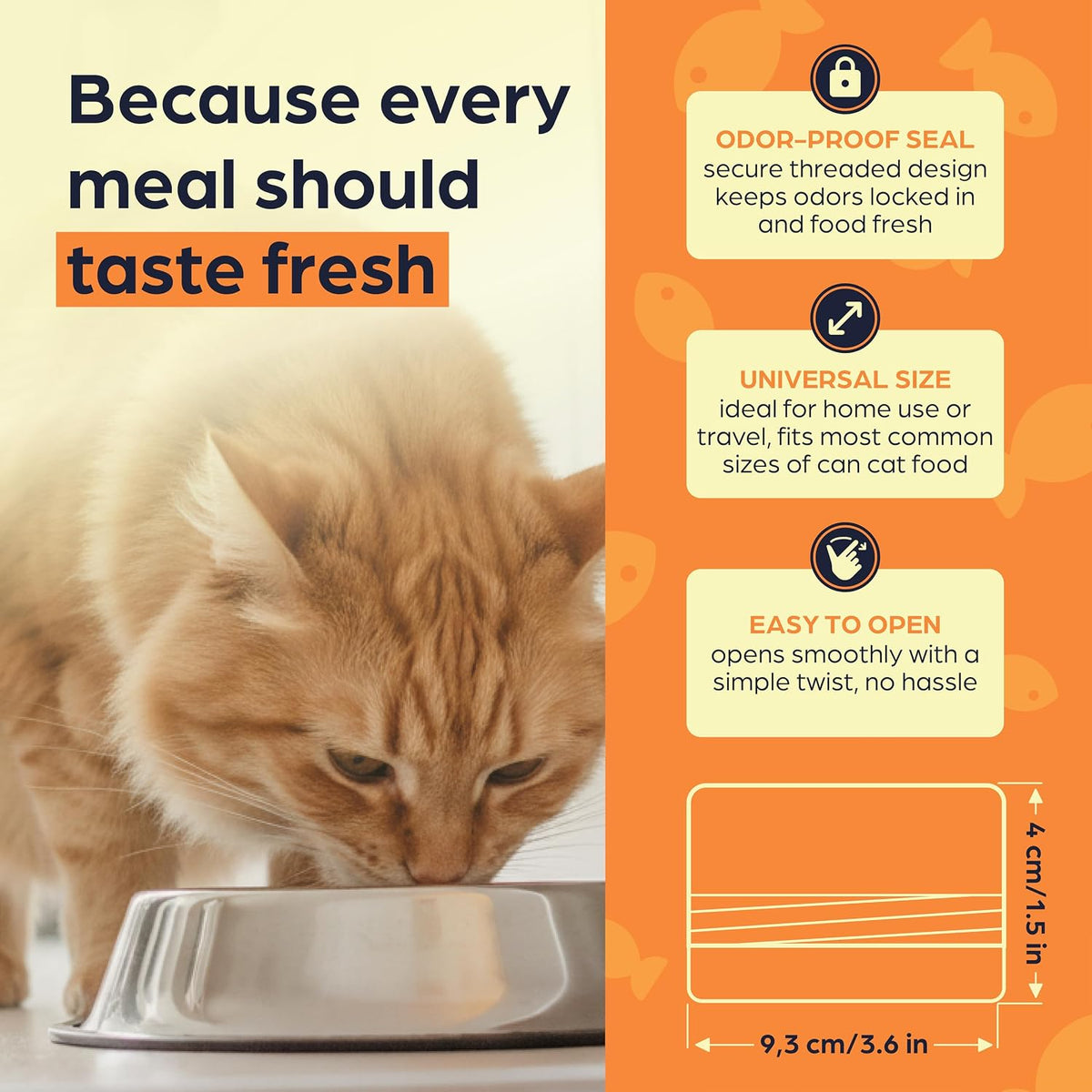 Canned Cat Food Storage Container Patent Pending Reusable Airtight Can