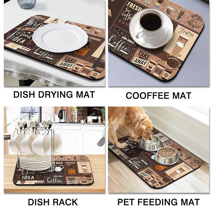 Dish Drying Mat for Kitchen Counter 2 Pack - Image 6