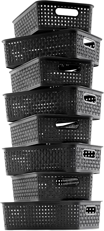Plastic Storage Baskets, Small Pantry Organization and Storage Bins, Household - Image 7