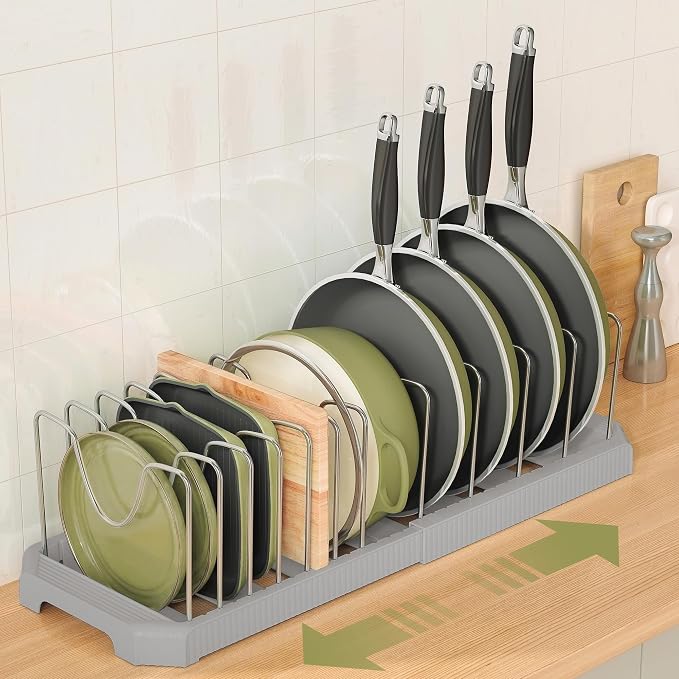 Pots and Pans Organizer for under Cabinet, Pan Pot Organizers inside Cabinet - Image 2