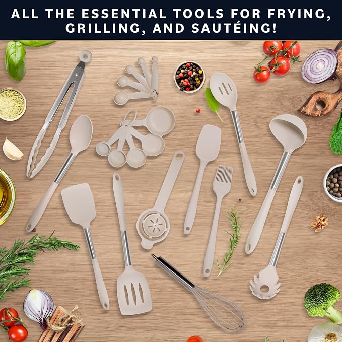 Home Hero Silicone Kitchen Utensils Set - Image 6