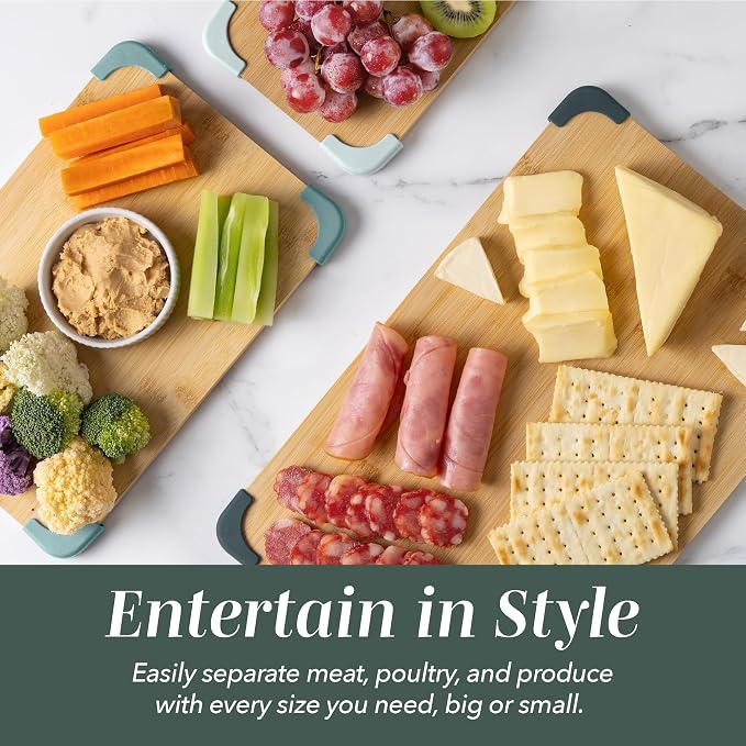 COOK WITH COLOR Non-Slip Cutting Board Set – Kitchen Essentials with Easy Grip - Image 6