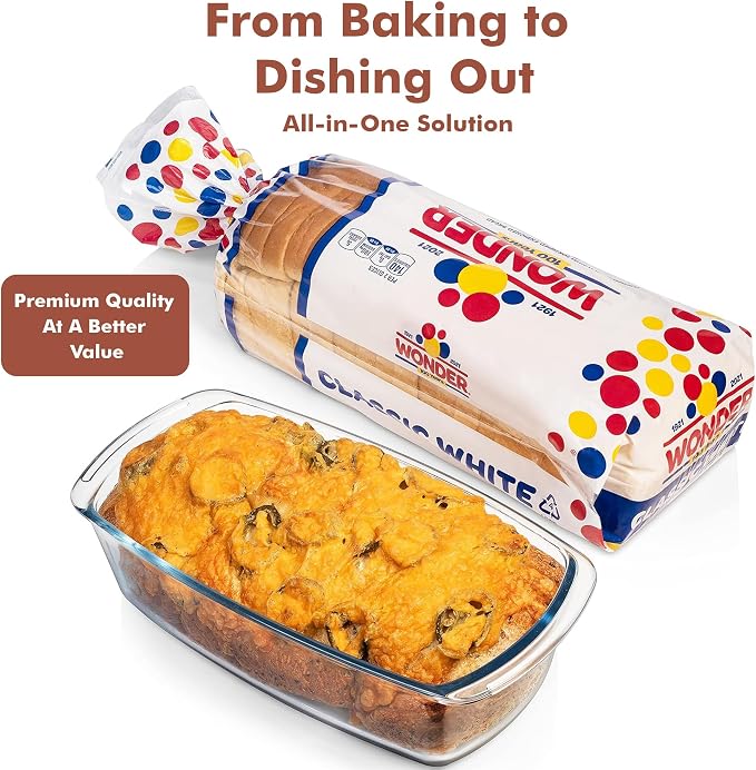 Razab LARGE 7.6 Cups/1800 ML/1.9 Qt Glass Loaf Pan - Image 8
