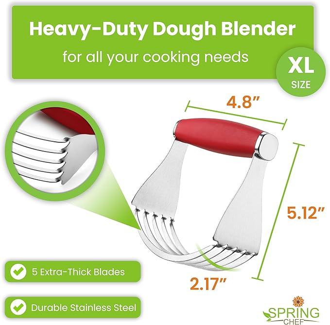 Spring Chef XL Stainless Steel Pastry Cutter Tool - Image 3