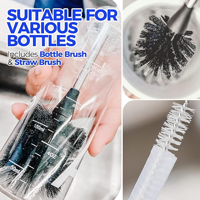 Holikme 5-Piece Bottle Brush Cleaner Set - Image 3