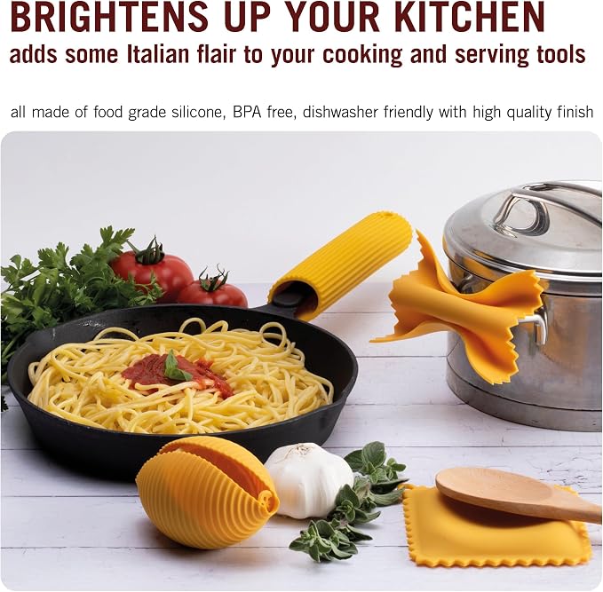 Monkey Business Silicone Kitchen Tools in Gift Box/ 4 Big Pasta shaped kitchen - Image 4