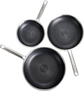 Non Stick Frying Pan without Lid, 8+10+12 Inch, Hybrid Frying Pans Set Nonstick by Yourpersonalkitchen