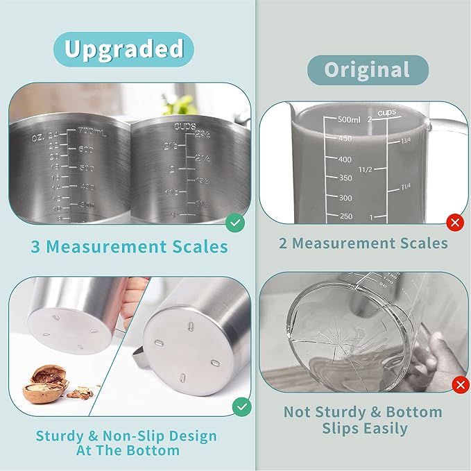 Measuring Cup, Newness Stainless Steel Measuring Cup - Image 3