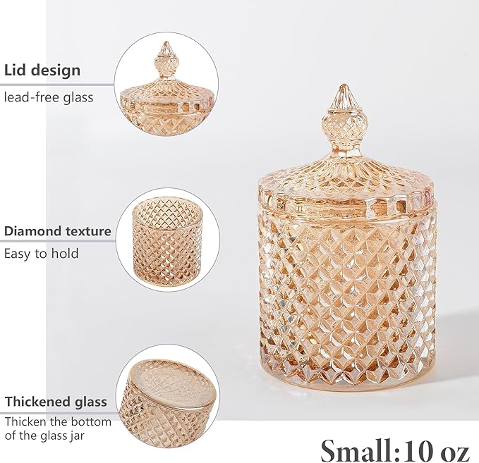 2 Pack Qtip Holder Thick Glass Apothecary Jars - Image 3