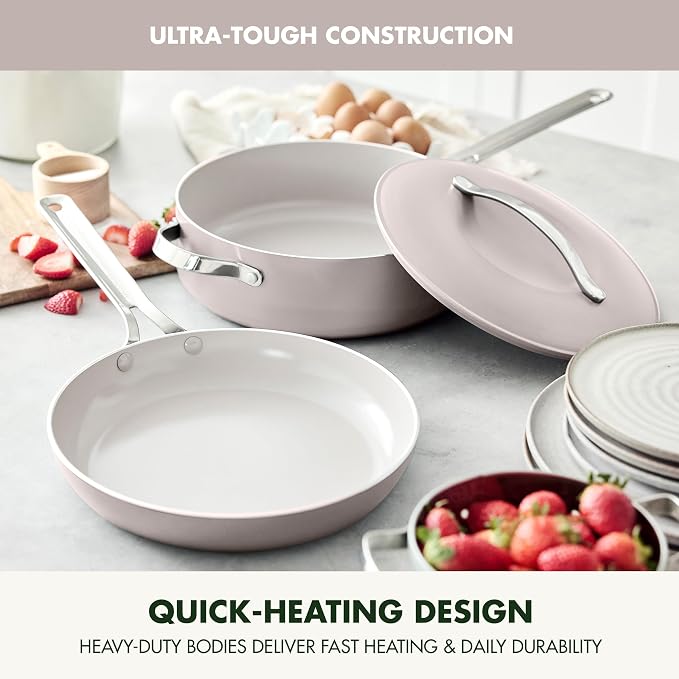GreenPan Nova 10” Frying Pan Skillet and 4.37QT Sauté Pan - Image 8