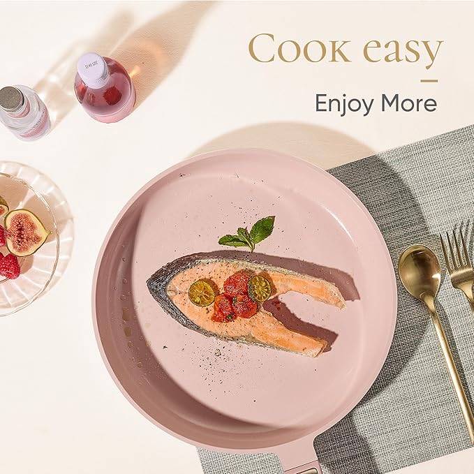 CAROTE Ceramic Cookware Set Nonstick, Non-Toxic & PFAS-Free, Dishwasher - Image 4