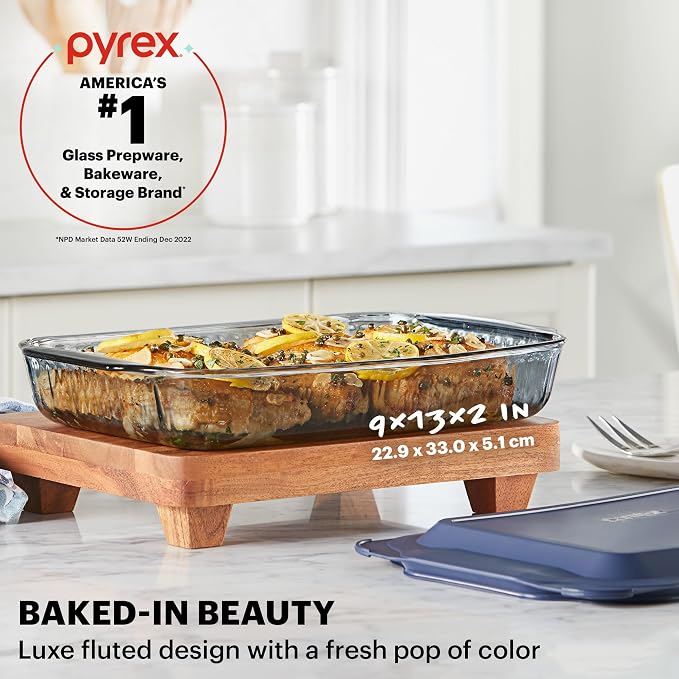 Pyrex Colors Tinted Glass Baking Dish - Image 2