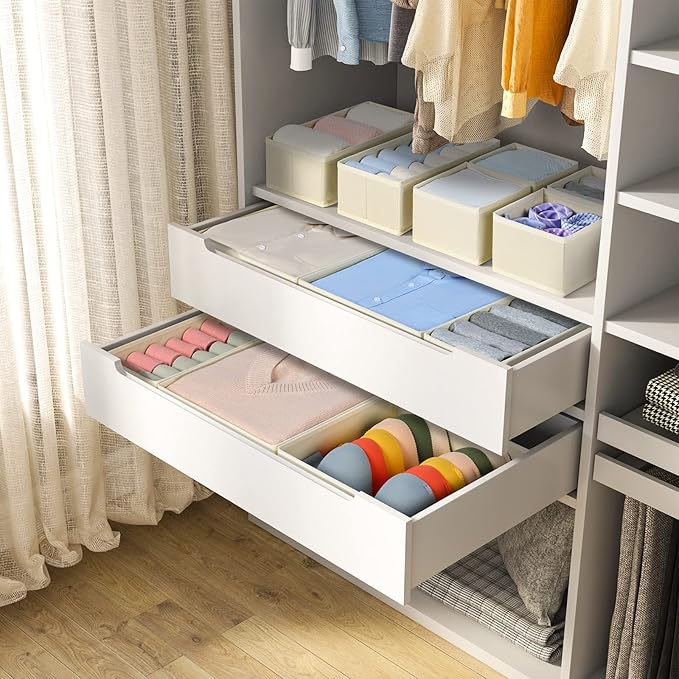 DIMJ Drawer Organizer Clothes, 12 Pack Dresser Organizer, Foldable Closet - Image 4