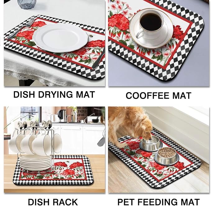 Dish Drying Mat for Kitchen Counter 2 Pack - Image 6