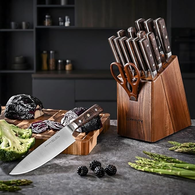 Knife Set, Emojoy 16-Piece Kitchen Knife Set - Image 6