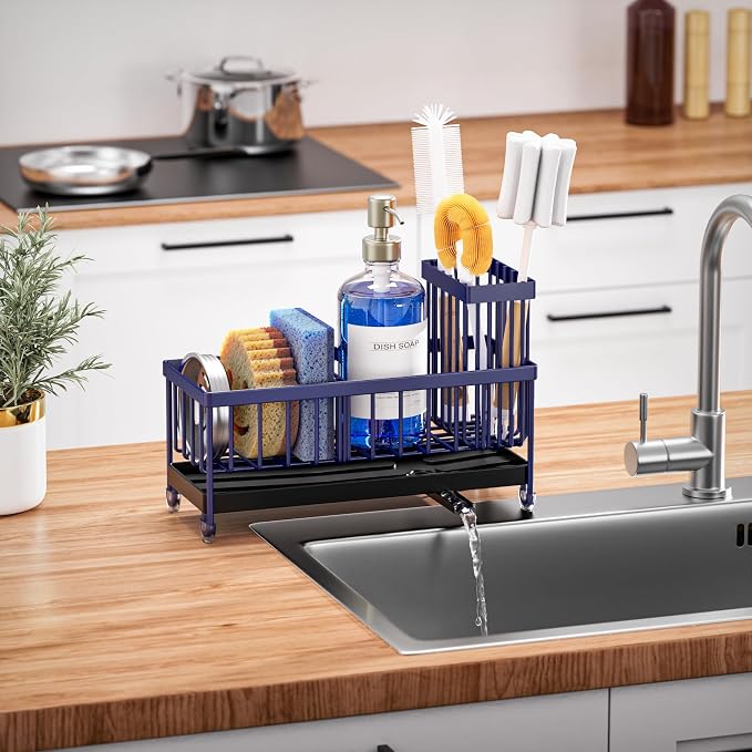Cisily Sponge Holder for Kitchen Sink, Sink Caddy Organizer - Image 7