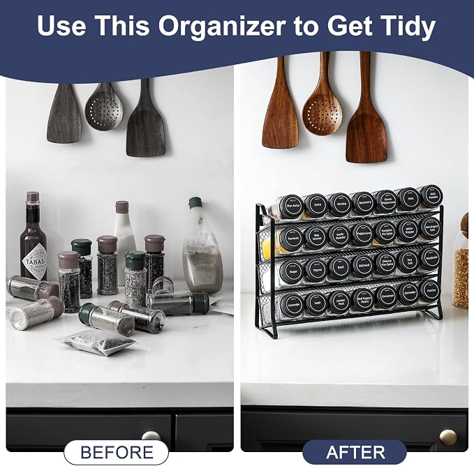 AOZITA Spice Rack Organizer for Cabinet, Spice Organizer - Image 5
