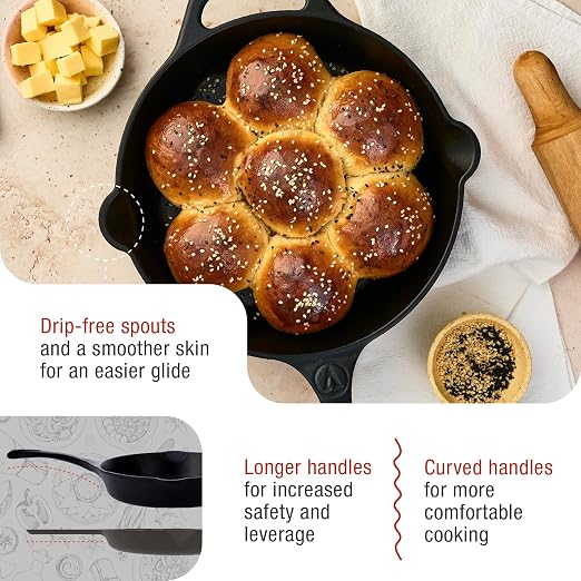 Victoria 10-Inch Cast Iron Skillet, Pre-Seasoned Cast-Iron Frying Pan - Image 4