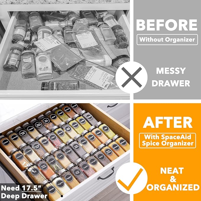 SpaceAid Spice Drawer Organizer - Image 2