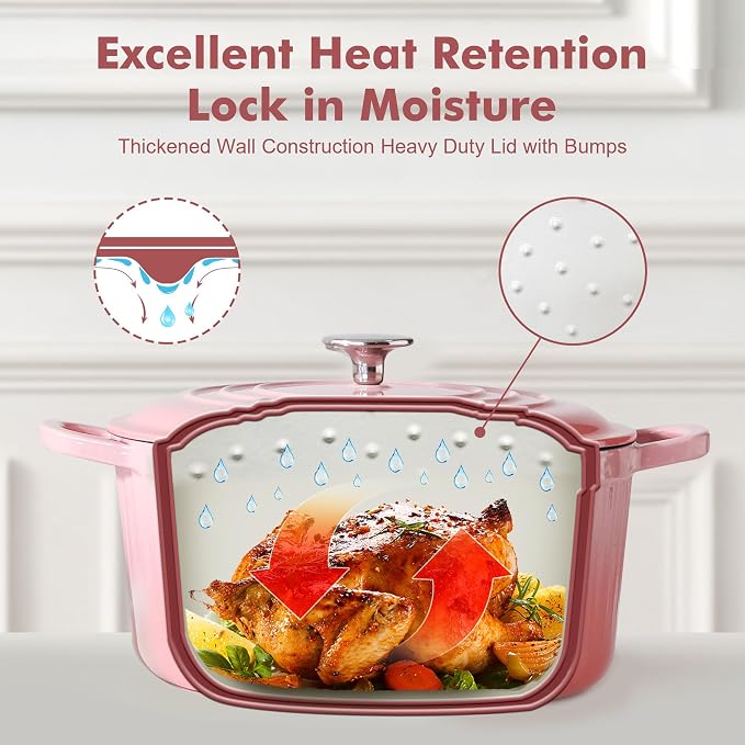 SENSARTE Enameled Cast Iron Dutch Oven Pot - Image 4