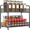Spice Rack Organizer for Countertop,Xpatee 2-Tier Foldable Metal