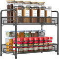 Spice Rack Organizer for Countertop, Xpatee 2-Tier Foldable Metal Rust-Proof by Xpatee
