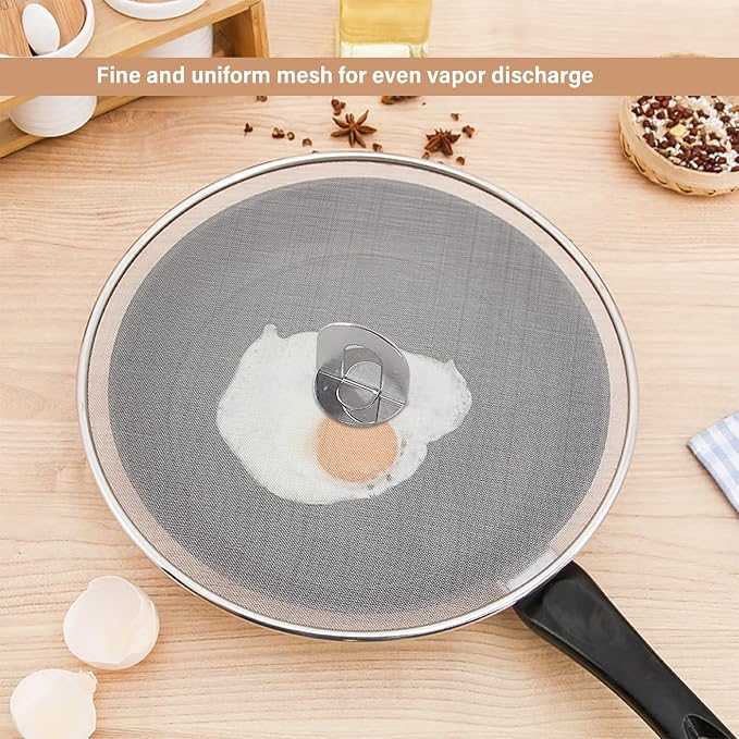 3 Pack Splatter Screen for Frying Pan 13" 11.5" 9.8" Stainless Steel Grease - Image 4