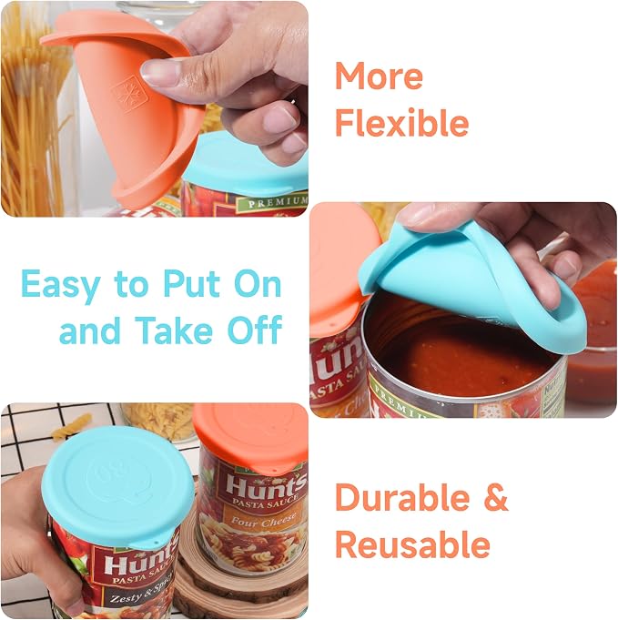 4PCs 3.5-inch/8.2cm Silicone Can Lids, Food Sealing Lids - Image 3