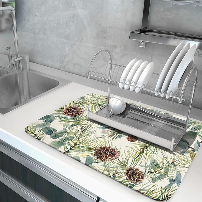 Winter Christmas Dish Drying Mat - Image 5