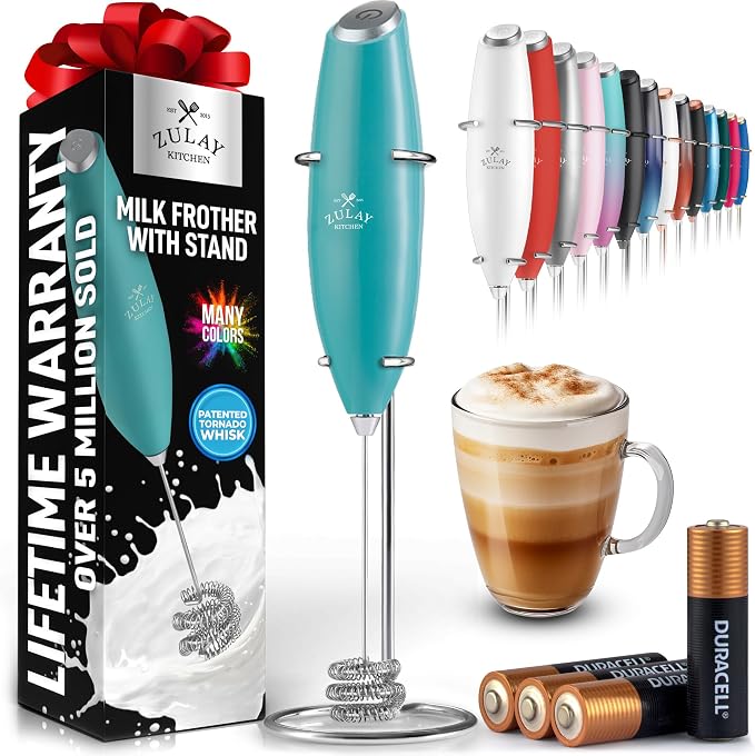 Zulay Kitchen Patented Tornado Triple Whisk Milk Frother by ZulayKitchen