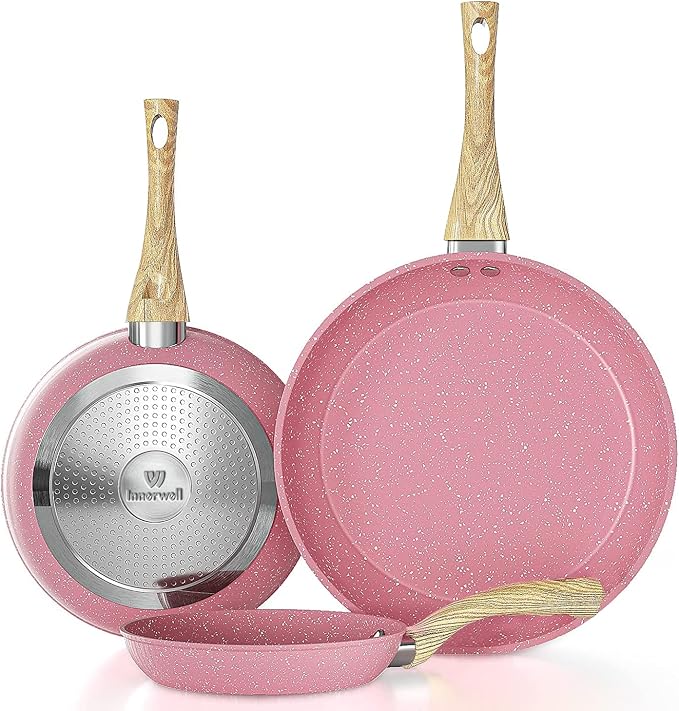 Frying Pan Nonstick Set, Non Stick Fry Pan Set PFOA-Free Omelet Pan, Toxin-Free by Innerwell