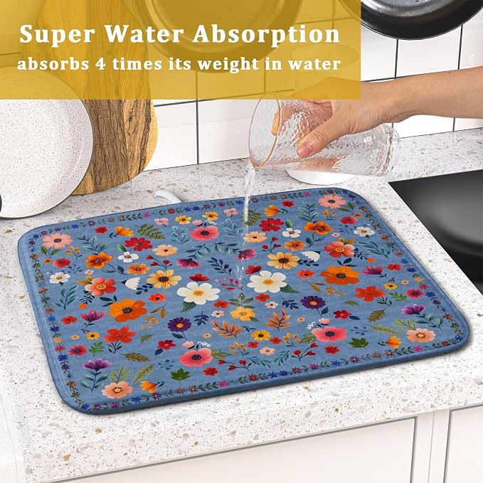 Lovely Flowers Dish Drying Mat - Image 7
