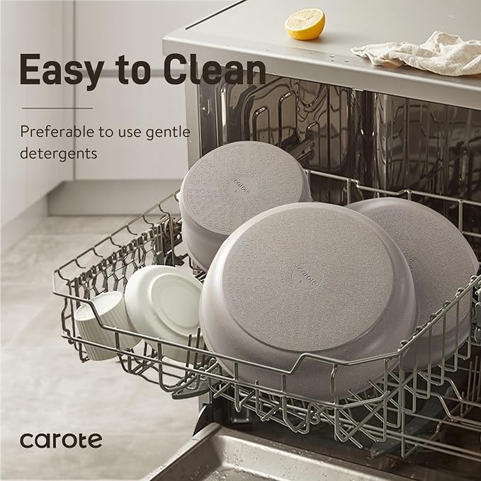 CAROTE 15pcs Pots and Pans Set, Nonstick Cookware Set Detachable Handle - Image 6