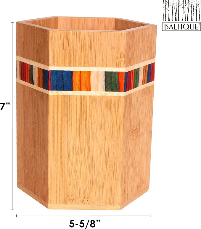 Totally Bamboo Baltique Marrakesh Collection Kitchen Utensil Holder, Large - Image 6