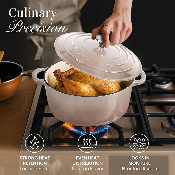 Nuovva Enamelled Cast Iron Dutch Oven Pot - Image 7