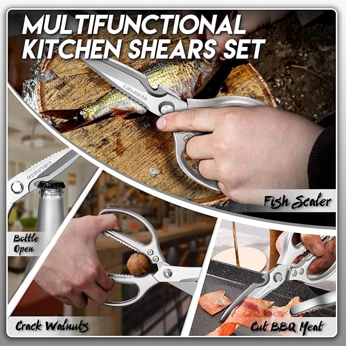 TIJERAS Kitchen Scissors Set Silver - Image 3