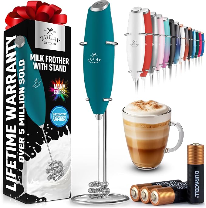 Zulay Kitchen Patented Tornado Triple Whisk Milk Frother by ZulayKitchen